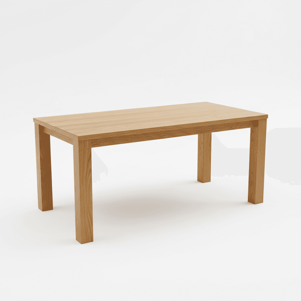 Minimalist Oak Dining Table - View 1