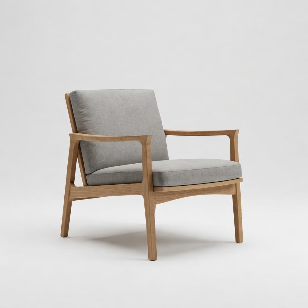 Nordic Oak Lounge Chair - View 1